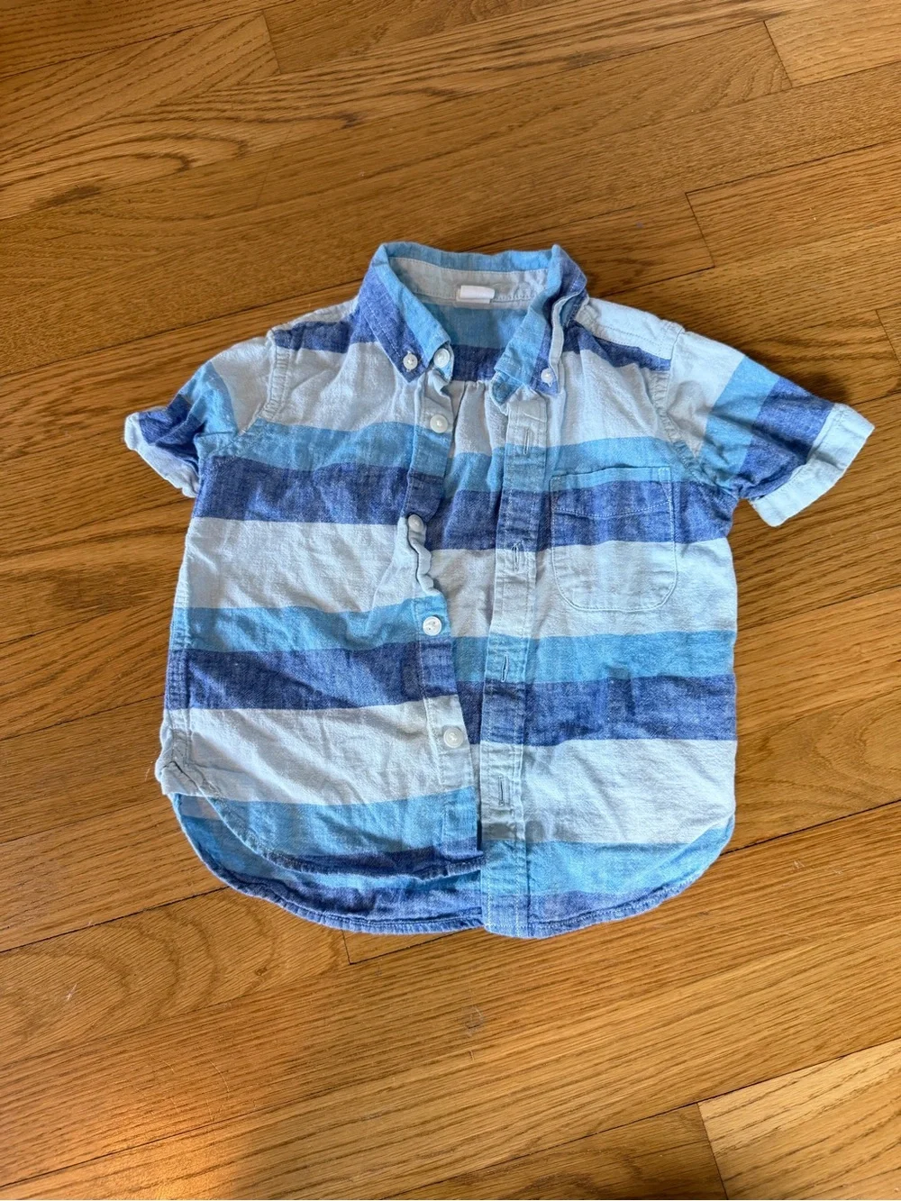GAP Light and Mid Blue Striped Button-Down Shirt
